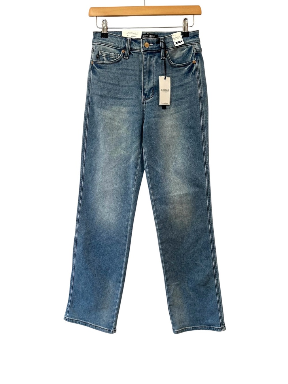 Judy Blue Kimberly Tummy Control High Waisted Straight Leg Jeans 5/27 blue NWT